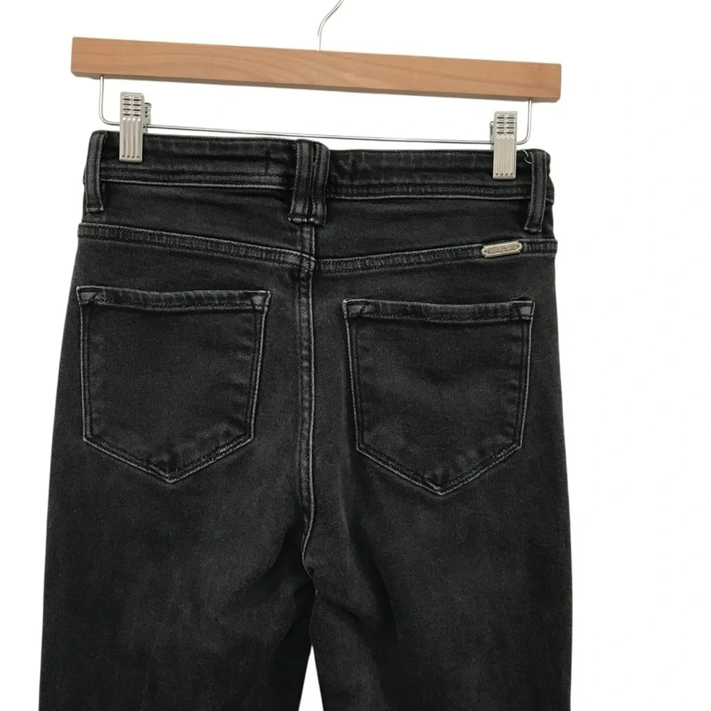 KanCan Signature Jean Womens 27 Black Stretch Denim Ultra High Rise Super Flare